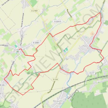 Itinéraire Sentier de la dame aux loups - Zutkerque, distance, dénivelé, altitude, carte, profil, trace GPS