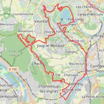 Itinéraire Rando à Andresy, distance, dénivelé, altitude, carte, profil, trace GPS