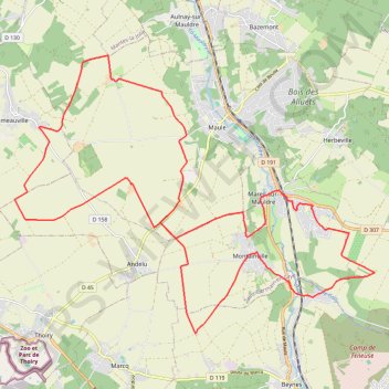 Itinéraire Mareil-sur-Mauldre VTT 1 janv. 2021 à 14:04, distance, dénivelé, altitude, carte, profil, trace GPS