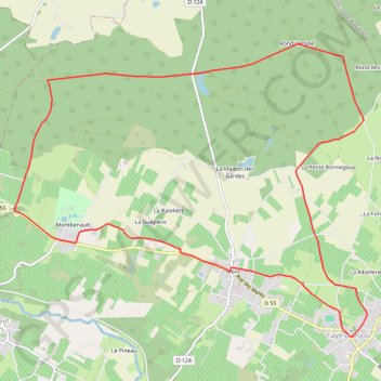 Itinéraire Circuit de la forêt de Beaulieu - Faye-d'Anjou, distance, dénivelé, altitude, carte, profil, trace GPS