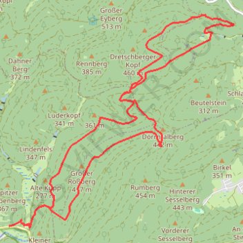 Itinéraire A la découverte du Napoleonfelsen, distance, dénivelé, altitude, carte, profil, trace GPS
