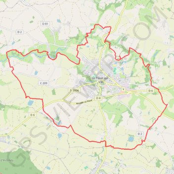 Itinéraire Tour du Poiré, distance, dénivelé, altitude, carte, profil, trace GPS