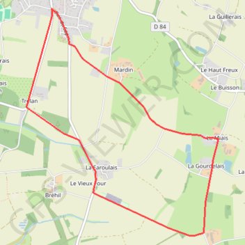 Itinéraire CIRCUIT PLECHATEL, distance, dénivelé, altitude, carte, profil, trace GPS