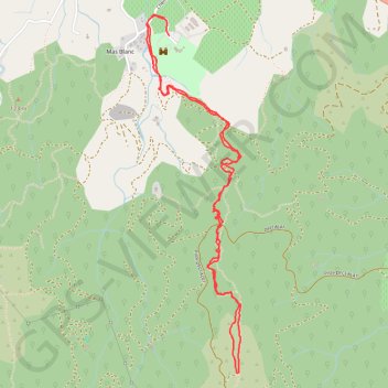 Itinéraire Tour de la massane, distance, dénivelé, altitude, carte, profil, trace GPS