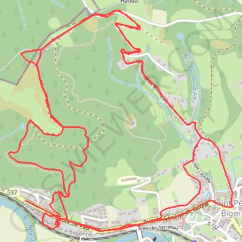 Itinéraire Saint-Pé-de-Bigorre - La pioche, distance, dénivelé, altitude, carte, profil, trace GPS