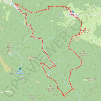 Itinéraire Randonnée RUSS, distance, dénivelé, altitude, carte, profil, trace GPS