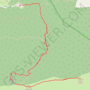 Itinéraire repérage - Cime du Pisset depuis le Parking Supérieur du Boréon, distance, dénivelé, altitude, carte, profil, trace GPS