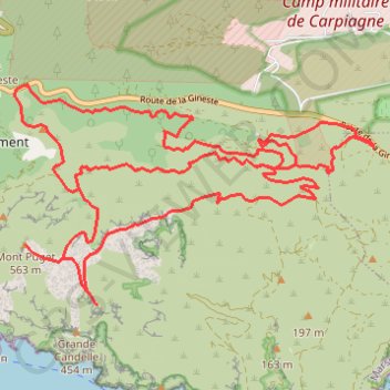 Itinéraire La Crête de l'Estrêt et le vallon de la Gineste, distance, dénivelé, altitude, carte, profil, trace GPS