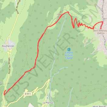 Itinéraire Dent d'Arclusaz, distance, dénivelé, altitude, carte, profil, trace GPS