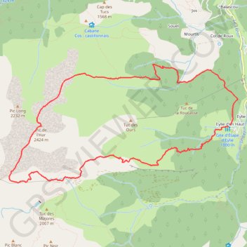 Itinéraire Pic de l'Har en boucle, distance, dénivelé, altitude, carte, profil, trace GPS
