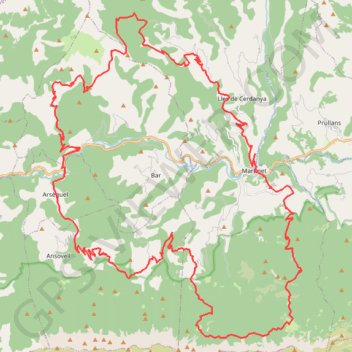 Itinéraire GPX Download: Martinet - Arànser - Querforadat - Estana - Prado del Cadí - Martinet — Ruta circular Parque Natural del Cadí-Moixeró, distance, dénivelé, altitude, carte, profil, trace GPS