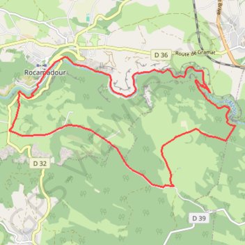 Itinéraire Rocamadour La Pannonie, distance, dénivelé, altitude, carte, profil, trace GPS