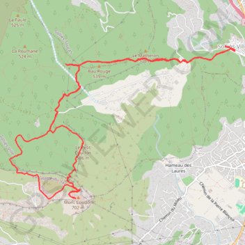 Itinéraire Sollies ville - le Coudon, distance, dénivelé, altitude, carte, profil, trace GPS