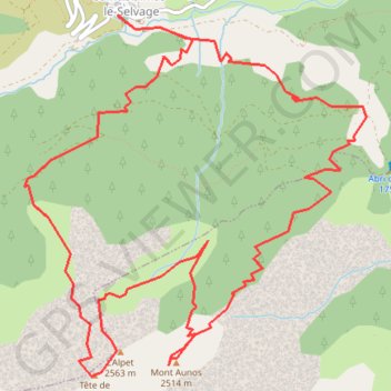 Itinéraire Circuit du Mont Aunos, distance, dénivelé, altitude, carte, profil, trace GPS