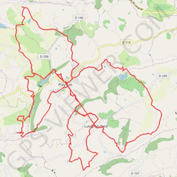 Itinéraire Boucles autour de Prayssas et Lusignan-Petit, distance, dénivelé, altitude, carte, profil, trace GPS