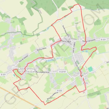 Itinéraire Bayenghem les Eperlecques, distance, dénivelé, altitude, carte, profil, trace GPS
