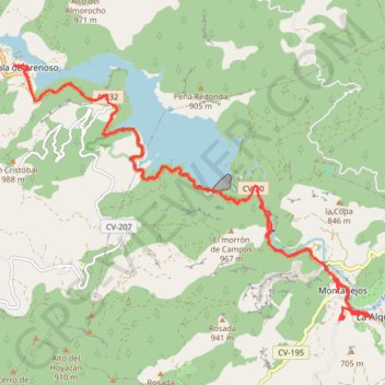 Itinéraire Sortie sans sacoches Puebla de Arenoso, distance, dénivelé, altitude, carte, profil, trace GPS