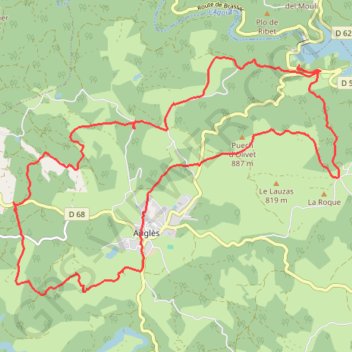 Itinéraire anglès, distance, dénivelé, altitude, carte, profil, trace GPS