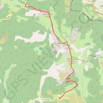 Itinéraire Le Jocou depuis le col de Menée Jusqu'a Grimone, distance, dénivelé, altitude, carte, profil, trace GPS