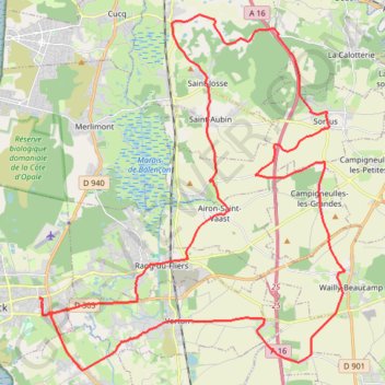 Itinéraire La Fontaine aux Linottes - Berck, distance, dénivelé, altitude, carte, profil, trace GPS