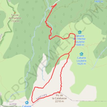 Itinéraire Pic de la Calabasse, distance, dénivelé, altitude, carte, profil, trace GPS