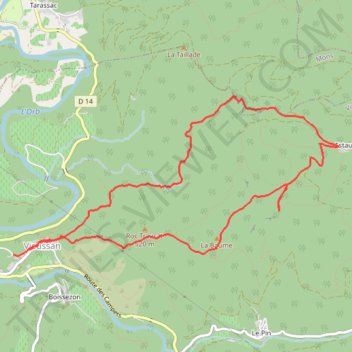 Itinéraire La Tour du Pin en circuit depuis Vieussan, distance, dénivelé, altitude, carte, profil, trace GPS