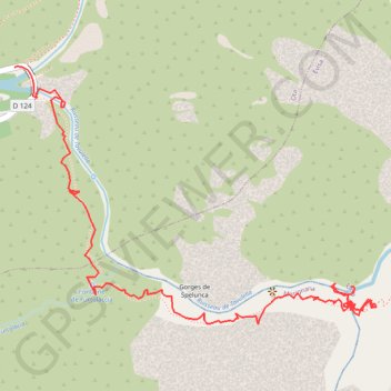 Itinéraire Gorges de Spelunca, distance, dénivelé, altitude, carte, profil, trace GPS