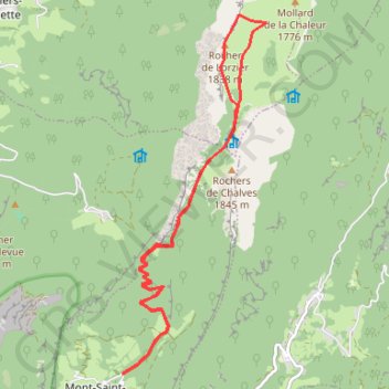 Itinéraire Les rochers de Lorzier, distance, dénivelé, altitude, carte, profil, trace GPS