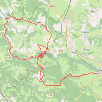 Itinéraire De Gramat à Lacave par Rocamadour, distance, dénivelé, altitude, carte, profil, trace GPS