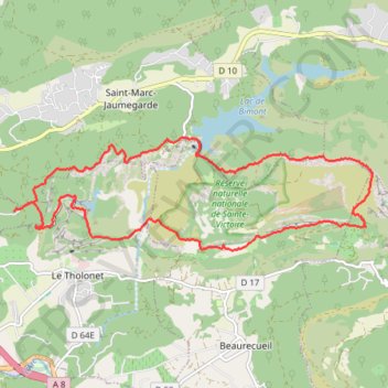 Itinéraire Bibemus-Sainte Victoire, distance, dénivelé, altitude, carte, profil, trace GPS