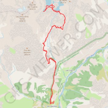 Itinéraire Les lacs de Crupillouse, distance, dénivelé, altitude, carte, profil, trace GPS