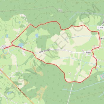 Itinéraire Auxy-Est, distance, dénivelé, altitude, carte, profil, trace GPS