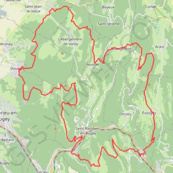 Itinéraire Douvres, distance, dénivelé, altitude, carte, profil, trace GPS