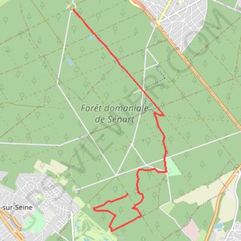 Itinéraire Randonnée en Forêt de Sénart, distance, dénivelé, altitude, carte, profil, trace GPS