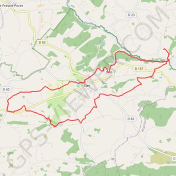 Itinéraire Boucle autour de Ger et de ses éoliennes, distance, dénivelé, altitude, carte, profil, trace GPS