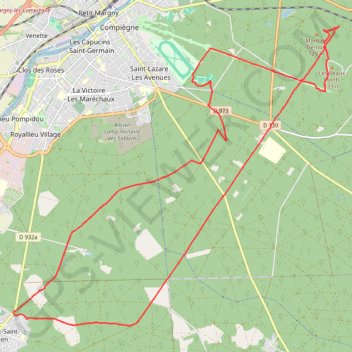 Itinéraire Au bois de Marie Louise Nord - Lacroix-Saint-Ouen, distance, dénivelé, altitude, carte, profil, trace GPS