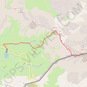 Itinéraire GR58 - Refuge Agnel-La Monta par Pain de Sucre, distance, dénivelé, altitude, carte, profil, trace GPS