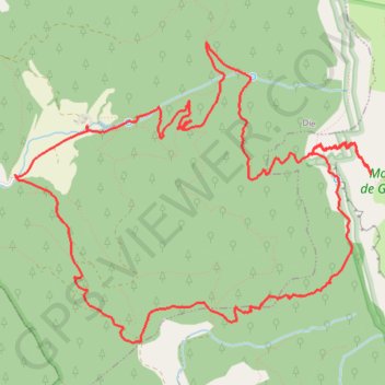 Itinéraire Abbaye de Valcroissant - balcons du Glandasse, distance, dénivelé, altitude, carte, profil, trace GPS