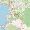 Itinéraire Ajaccio à Bisinao, distance, dénivelé, altitude, carte, profil, trace GPS