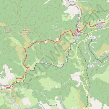 Itinéraire Abbaye Notre-Dame-des-Neiges - Chasseradès, distance, dénivelé, altitude, carte, profil, trace GPS