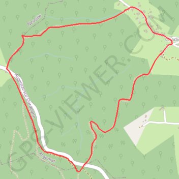 Itinéraire Autour de Chadiot - Argentat, distance, dénivelé, altitude, carte, profil, trace GPS