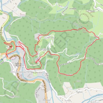 Itinéraire Pont-de-Labeaume Nieigles, distance, dénivelé, altitude, carte, profil, trace GPS