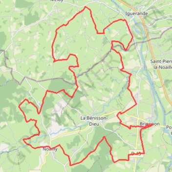 Itinéraire La Briennonaise - Mix des circuits, distance, dénivelé, altitude, carte, profil, trace GPS