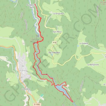 Itinéraire Le tour des barrages (Rochetaillée et Pas du rio), distance, dénivelé, altitude, carte, profil, trace GPS