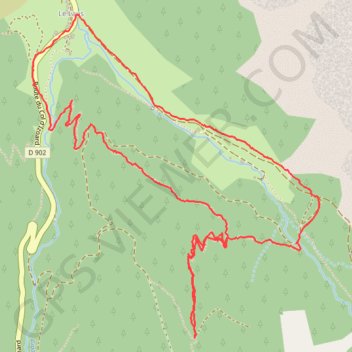 Itinéraire Cervieres sentier botanique, distance, dénivelé, altitude, carte, profil, trace GPS