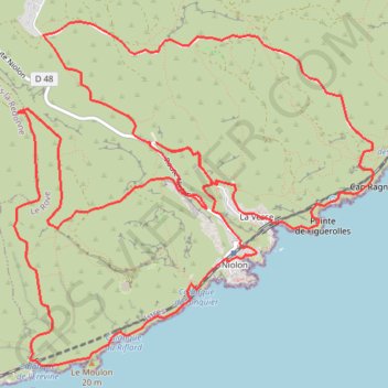 Itinéraire Rando Côte Bleue, distance, dénivelé, altitude, carte, profil, trace GPS