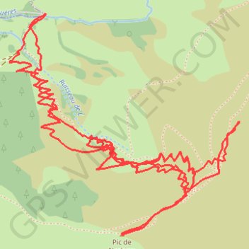 Itinéraire Pic de Nerbiou et Pic de Maucasau, distance, dénivelé, altitude, carte, profil, trace GPS