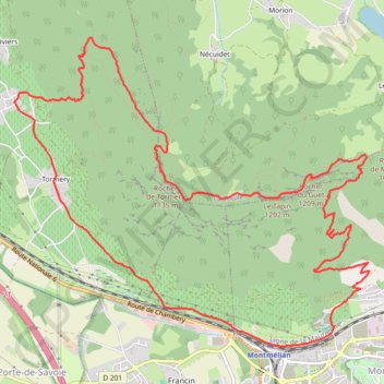Itinéraire Roche du Guet, Tapin, Tormery, distance, dénivelé, altitude, carte, profil, trace GPS