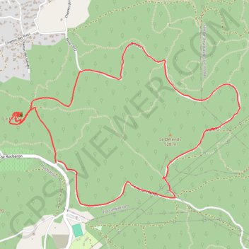 Itinéraire Le Castellas, le Défens - ROCBARON - 83, distance, dénivelé, altitude, carte, profil, trace GPS