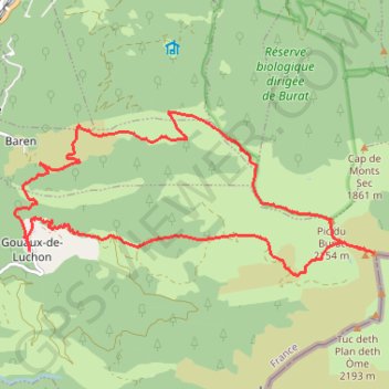 Itinéraire Pic de la Hage, distance, dénivelé, altitude, carte, profil, trace GPS